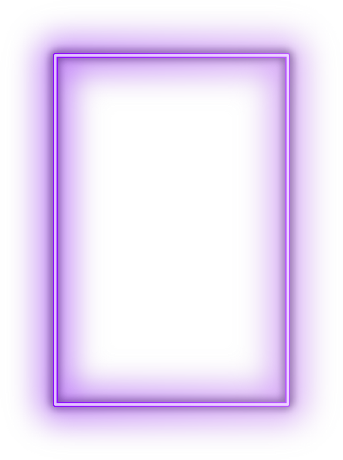 Neon gradient purple rectangle frame.